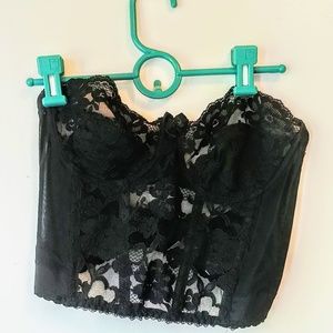 Off brand black corset bustier top